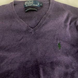 Polo Ralph Lauren purple vneck sweater size S